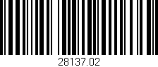 Código de barras (EAN, GTIN, SKU, ISBN): '28137.02'