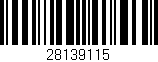 Código de barras (EAN, GTIN, SKU, ISBN): '28139115'