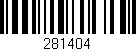 Código de barras (EAN, GTIN, SKU, ISBN): '281404'