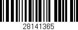 Código de barras (EAN, GTIN, SKU, ISBN): '28141365'