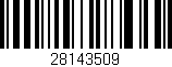 Código de barras (EAN, GTIN, SKU, ISBN): '28143509'