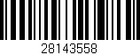 Código de barras (EAN, GTIN, SKU, ISBN): '28143558'