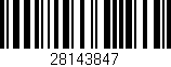 Código de barras (EAN, GTIN, SKU, ISBN): '28143847'