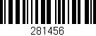 Código de barras (EAN, GTIN, SKU, ISBN): '281456'