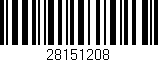Código de barras (EAN, GTIN, SKU, ISBN): '28151208'