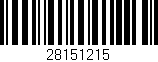 Código de barras (EAN, GTIN, SKU, ISBN): '28151215'
