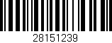 Código de barras (EAN, GTIN, SKU, ISBN): '28151239'