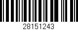 Código de barras (EAN, GTIN, SKU, ISBN): '28151243'