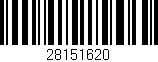 Código de barras (EAN, GTIN, SKU, ISBN): '28151620'