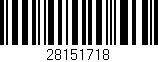 Código de barras (EAN, GTIN, SKU, ISBN): '28151718'