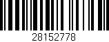 Código de barras (EAN, GTIN, SKU, ISBN): '28152778'