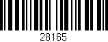 Código de barras (EAN, GTIN, SKU, ISBN): '28165'