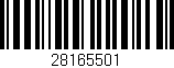 Código de barras (EAN, GTIN, SKU, ISBN): '28165501'