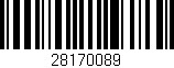 Código de barras (EAN, GTIN, SKU, ISBN): '28170089'