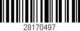 Código de barras (EAN, GTIN, SKU, ISBN): '28170497'