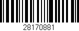 Código de barras (EAN, GTIN, SKU, ISBN): '28170881'