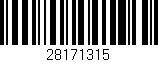 Código de barras (EAN, GTIN, SKU, ISBN): '28171315'