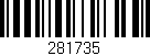 Código de barras (EAN, GTIN, SKU, ISBN): '281735'