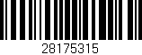 Código de barras (EAN, GTIN, SKU, ISBN): '28175315'