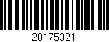 Código de barras (EAN, GTIN, SKU, ISBN): '28175321'