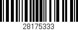 Código de barras (EAN, GTIN, SKU, ISBN): '28175333'