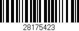 Código de barras (EAN, GTIN, SKU, ISBN): '28175423'