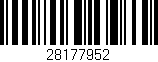 Código de barras (EAN, GTIN, SKU, ISBN): '28177952'