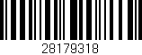 Código de barras (EAN, GTIN, SKU, ISBN): '28179318'
