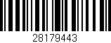 Código de barras (EAN, GTIN, SKU, ISBN): '28179443'
