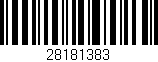 Código de barras (EAN, GTIN, SKU, ISBN): '28181383'