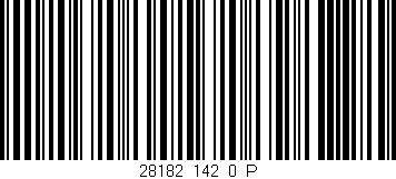 Código de barras (EAN, GTIN, SKU, ISBN): '28182_142_0_P'