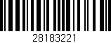 Código de barras (EAN, GTIN, SKU, ISBN): '28183221'
