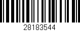 Código de barras (EAN, GTIN, SKU, ISBN): '28183544'