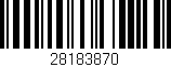 Código de barras (EAN, GTIN, SKU, ISBN): '28183870'