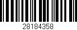 Código de barras (EAN, GTIN, SKU, ISBN): '28184358'