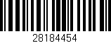 Código de barras (EAN, GTIN, SKU, ISBN): '28184454'