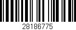 Código de barras (EAN, GTIN, SKU, ISBN): '28186775'