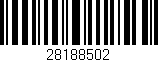 Código de barras (EAN, GTIN, SKU, ISBN): '28188502'