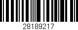 Código de barras (EAN, GTIN, SKU, ISBN): '28189217'