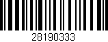 Código de barras (EAN, GTIN, SKU, ISBN): '28190333'
