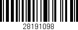 Código de barras (EAN, GTIN, SKU, ISBN): '28191098'
