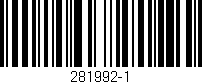 Código de barras (EAN, GTIN, SKU, ISBN): '281992-1'