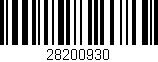 Código de barras (EAN, GTIN, SKU, ISBN): '28200930'