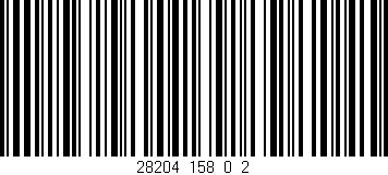 Código de barras (EAN, GTIN, SKU, ISBN): '28204_158_0_2'