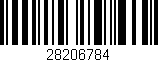 Código de barras (EAN, GTIN, SKU, ISBN): '28206784'