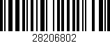 Código de barras (EAN, GTIN, SKU, ISBN): '28206802'