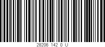 Código de barras (EAN, GTIN, SKU, ISBN): '28206_142_0_U'