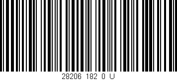 Código de barras (EAN, GTIN, SKU, ISBN): '28206_182_0_U'