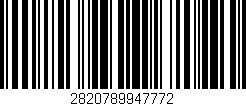 Código de barras (EAN, GTIN, SKU, ISBN): '2820789947772'