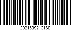 Código de barras (EAN, GTIN, SKU, ISBN): '2821639213160'